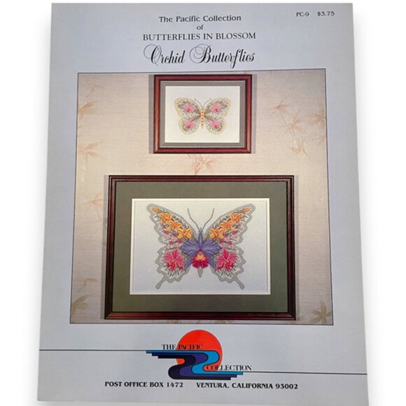 The Pacific Collection Orchid Butterflies Counted Cross Stitch Leaflet 1988 - Picture 1 of 4